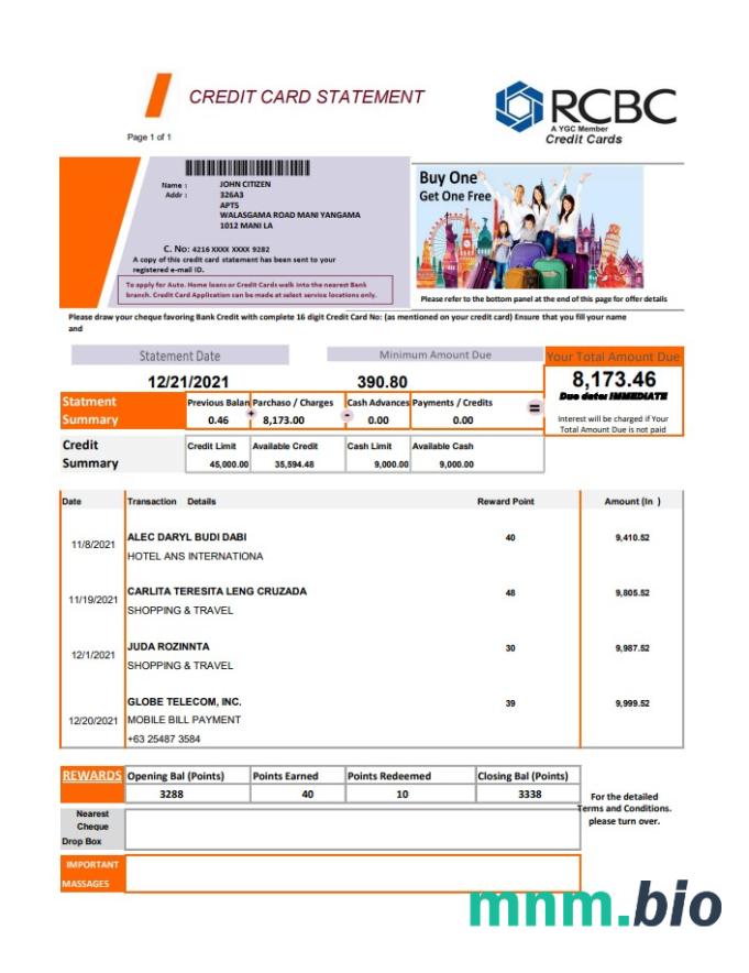 Filipiny Rizal Commercial Banking Corporation (RCBC) bank St word